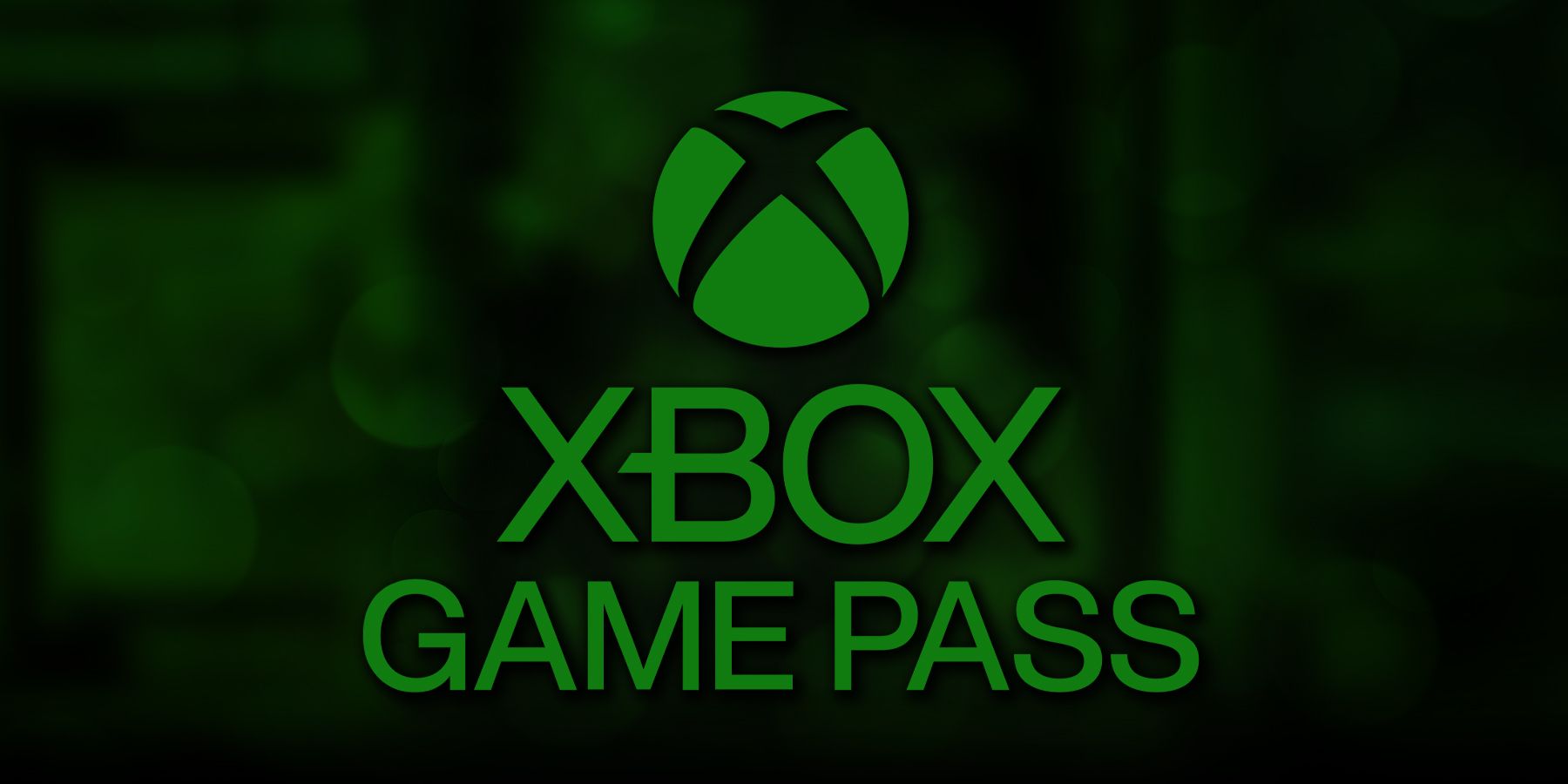xbox game pass logo over blurred green background