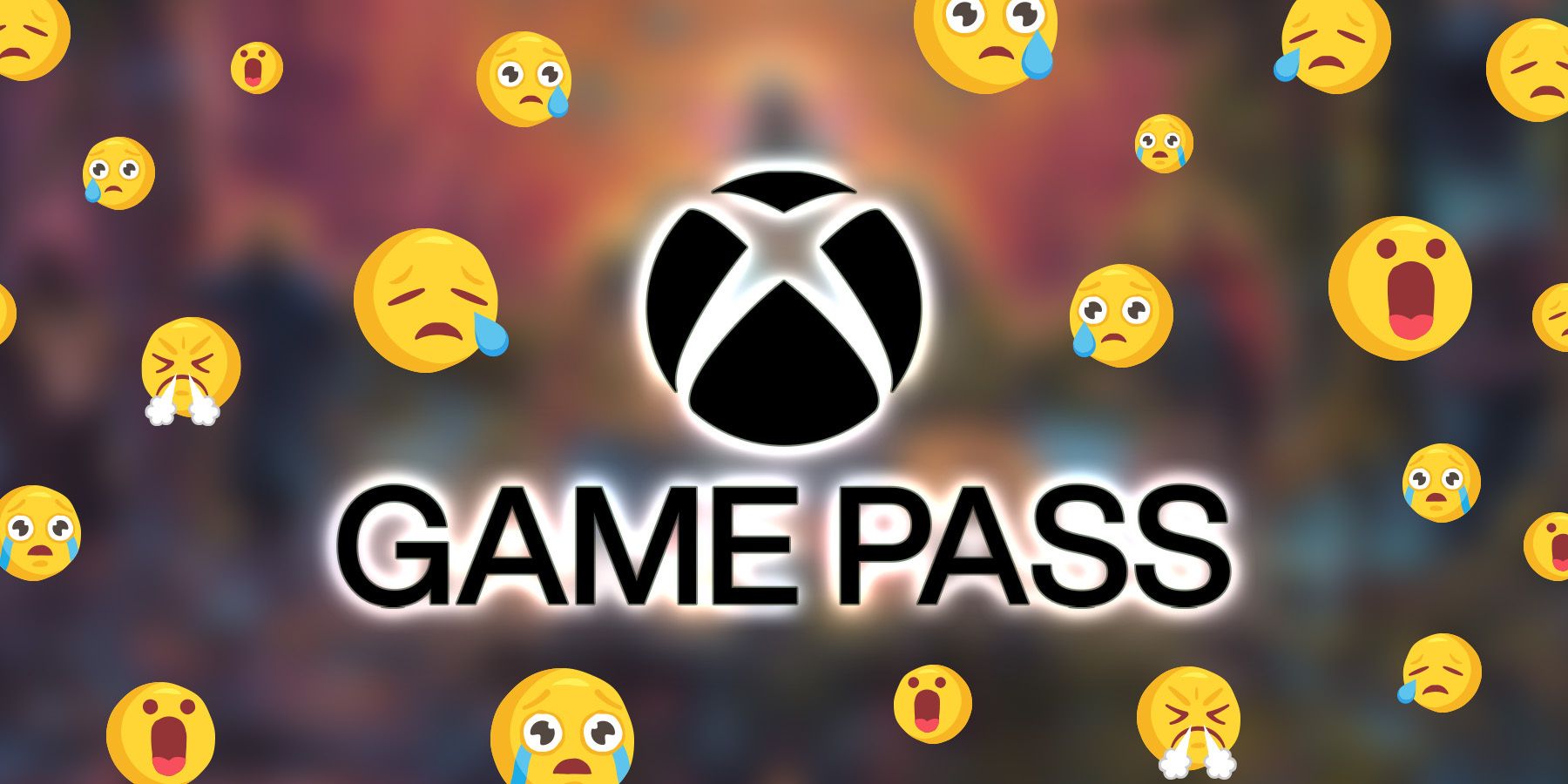 xbox game pass logo with crying emojis