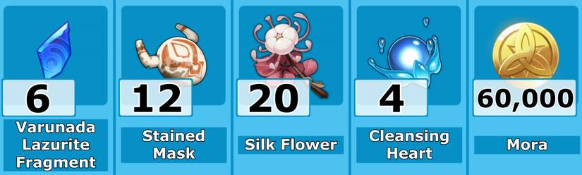 Xingqiu Level 50 Ascension Materials - Genshin Impact