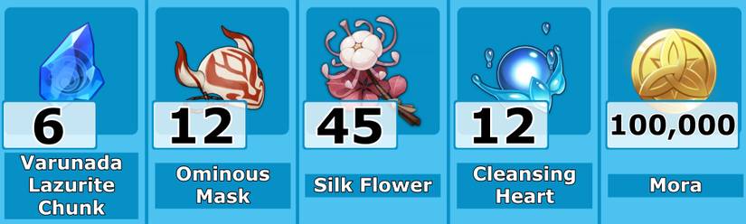 Xingqiu Level 70 Ascension Mats - Genshin Impact