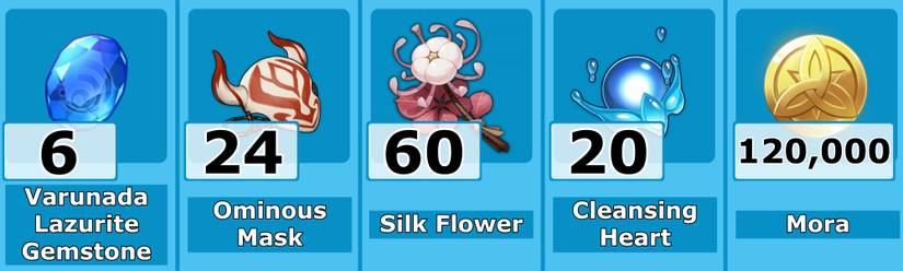 Xingqiu Level 80 Ascension Mats - Genshin Impact