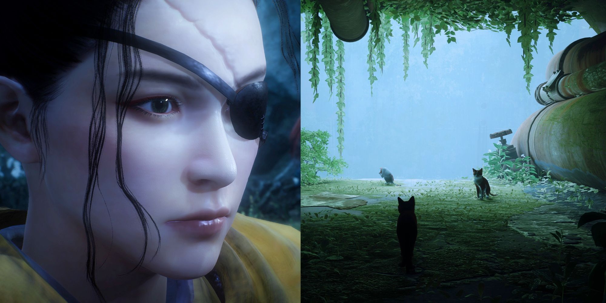 Your character in Wo Long Fallen Dynasty and cats in Stray