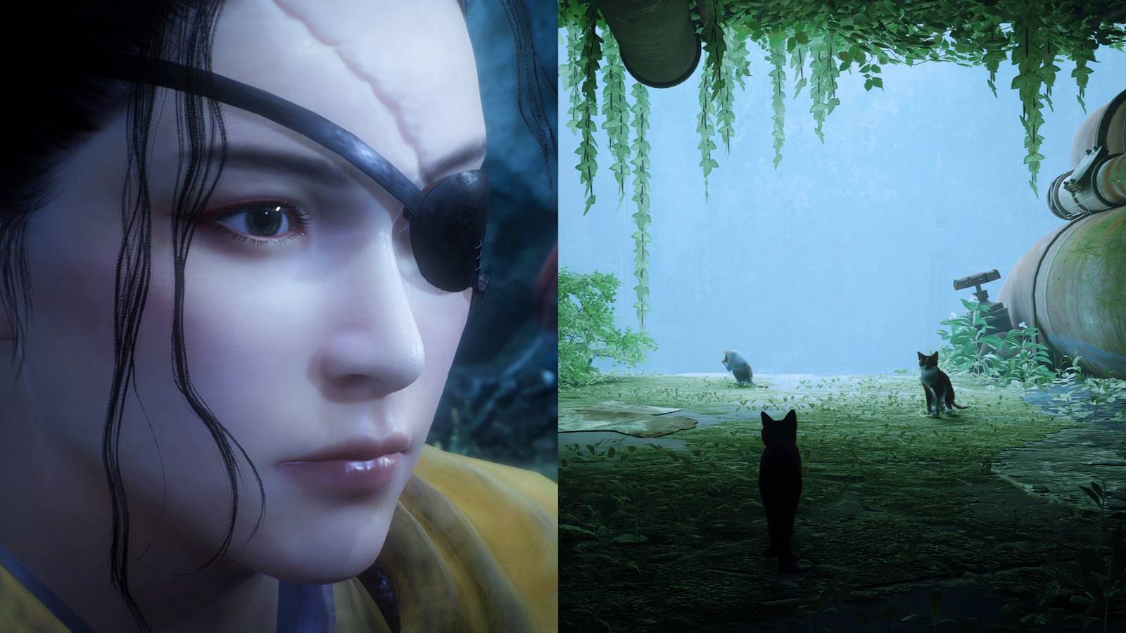 Your character in Wo Long Fallen Dynasty and cats in Stray
