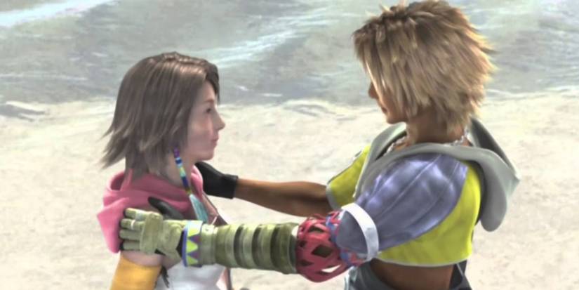 Yuna and Tidus in Final Fantasy 10-2's secret ending