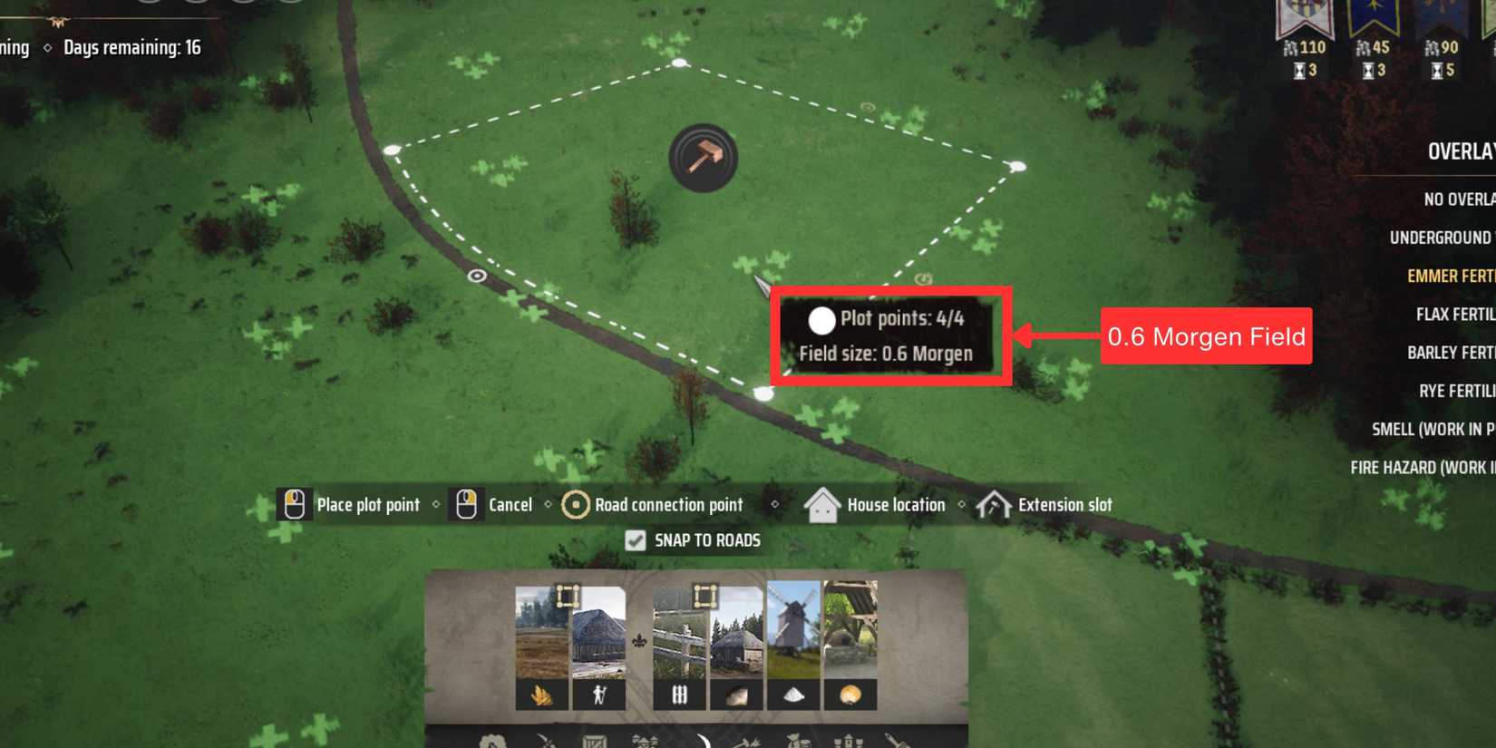 0.6 morgen field in manor lords