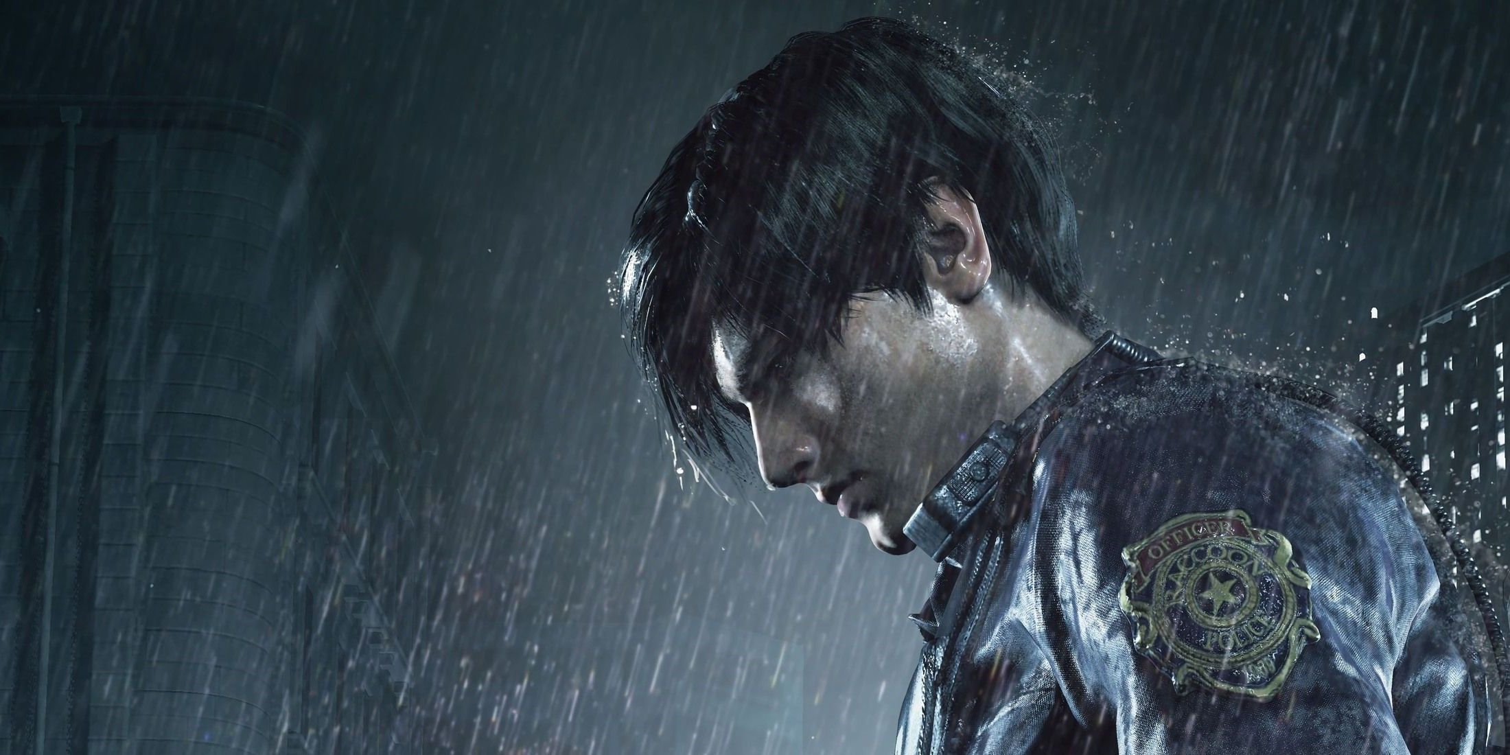 resident evil 2 leon rain