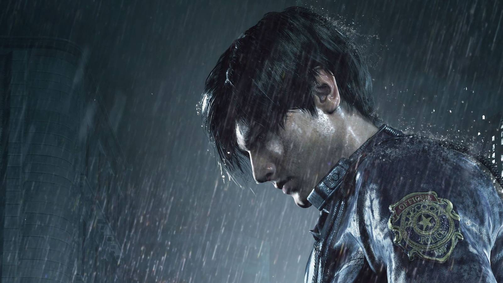 resident evil 2 leon rain