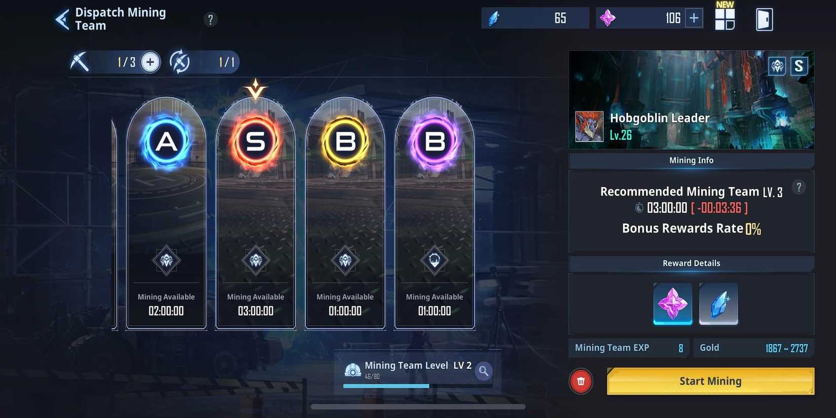 The Player Mining An S Rank Red Gate 