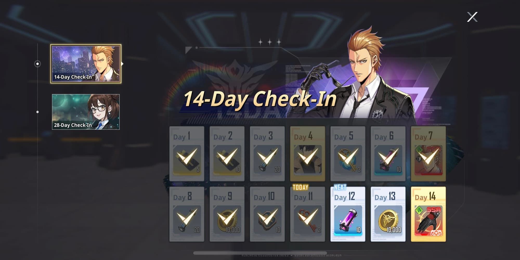 The 14-Day Log In Calender 