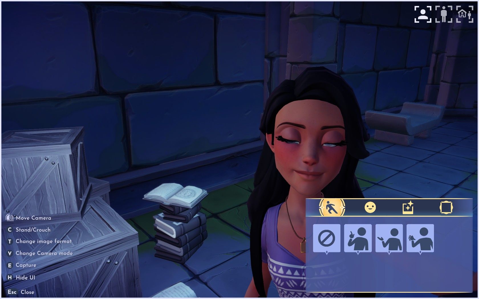 selfie with books in eve's secret chamber ddv