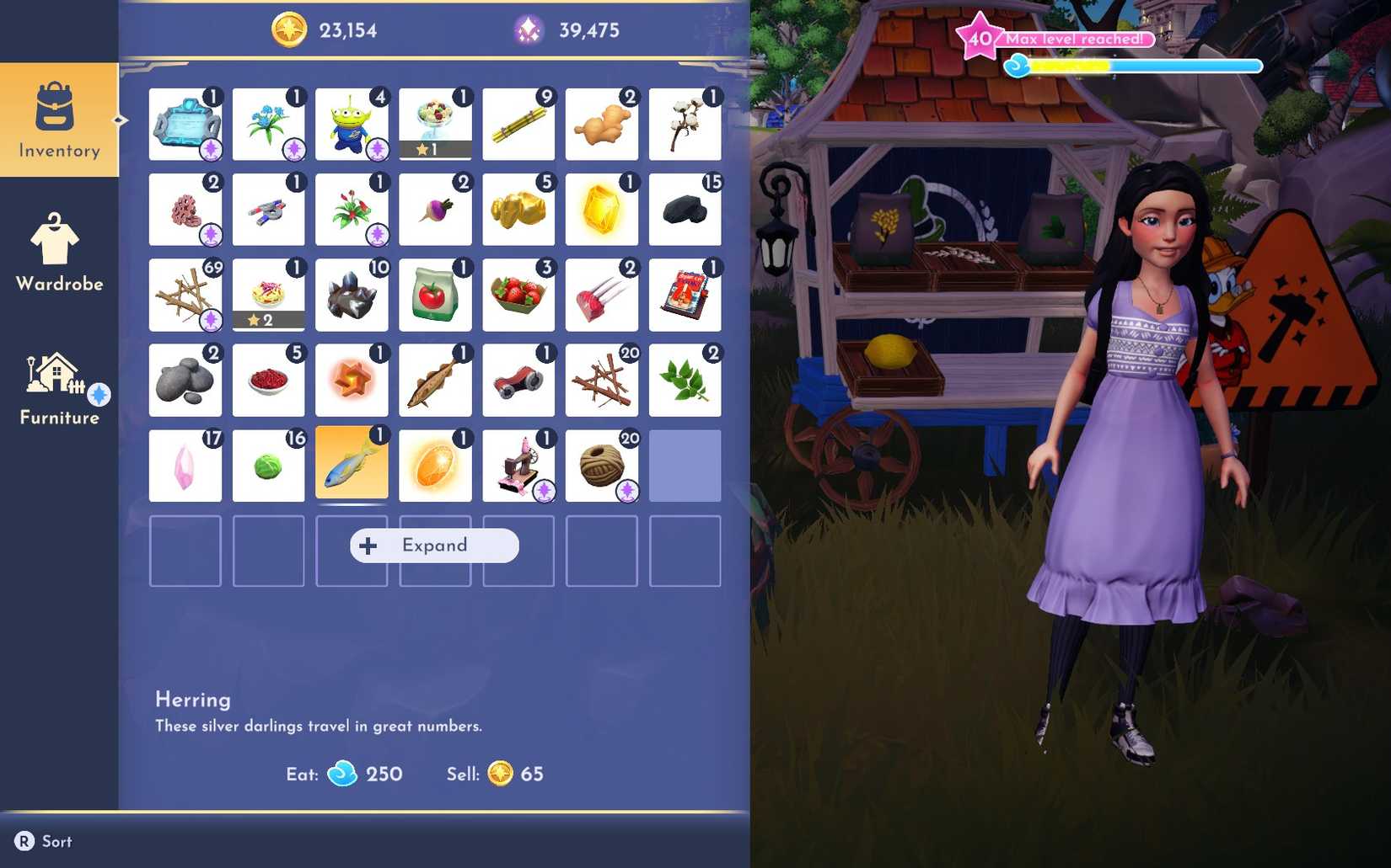 herring in player's inventory ddv