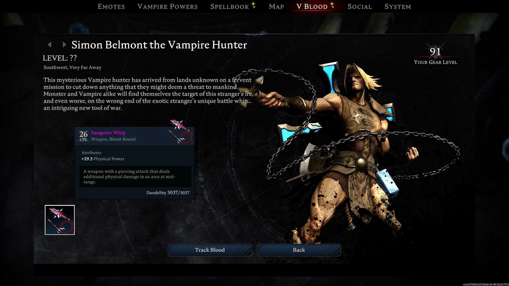 Simon Belmont in V Rising