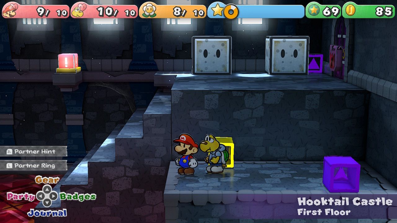 Paper Mario TTYD_Chapter 1_Hooktail Castle_First Floor_Block Puzzle