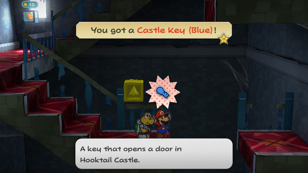 Paper Mario TTYD_Chapter 1_Hooktail Castle_Blue Key