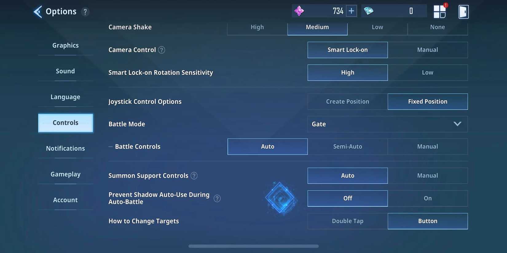 The Player Activating Auto Use Of Shadows 