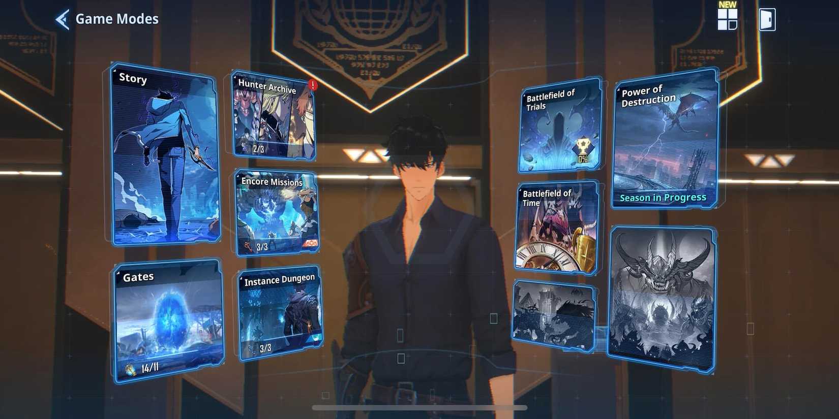 The Activities Menu Around Sung Jinwoo