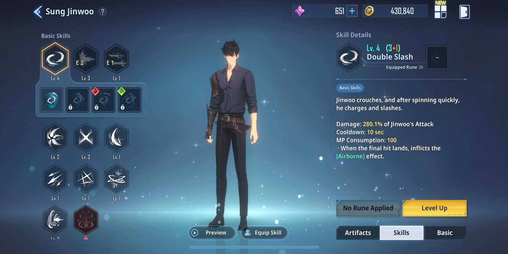 The Player Upgrading Some Of Sung Jinwoo's Skills