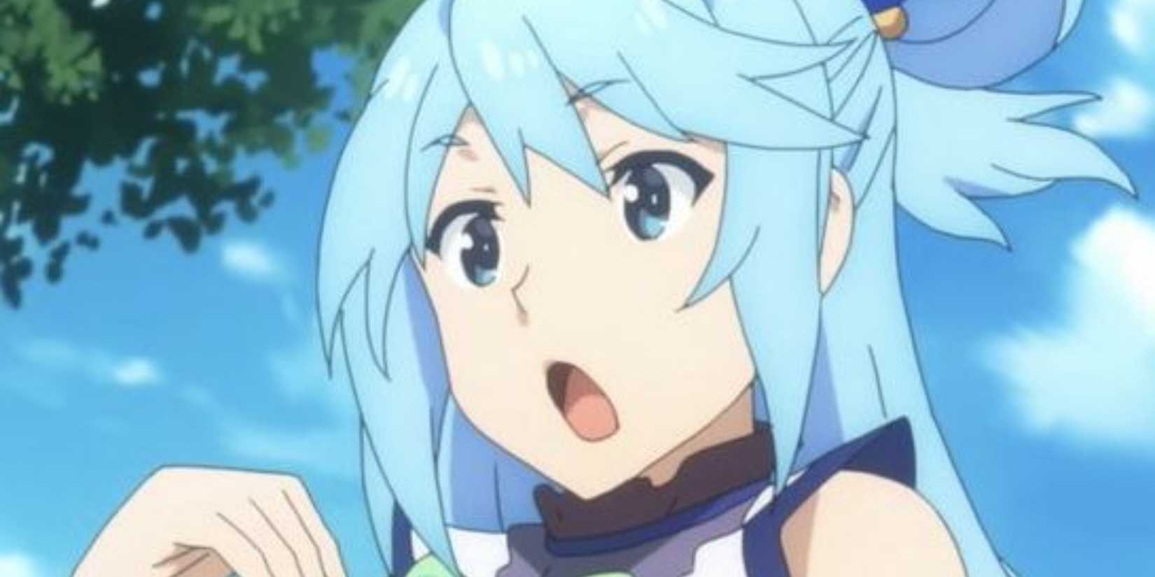 Aqua speaking in Konosuba