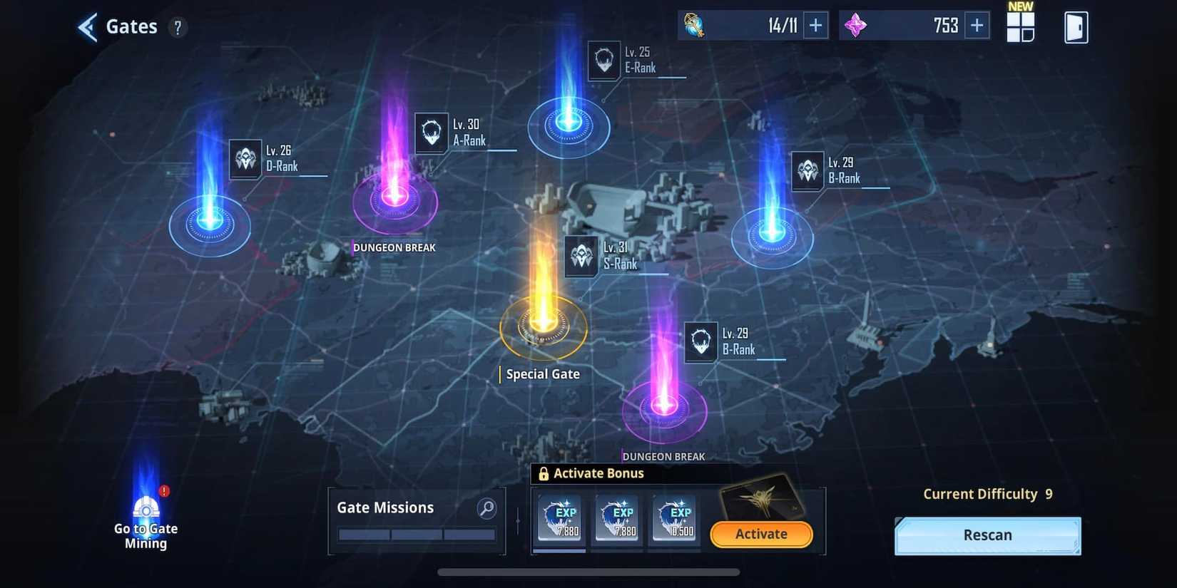 The Gates Screen After A Daily Reset 