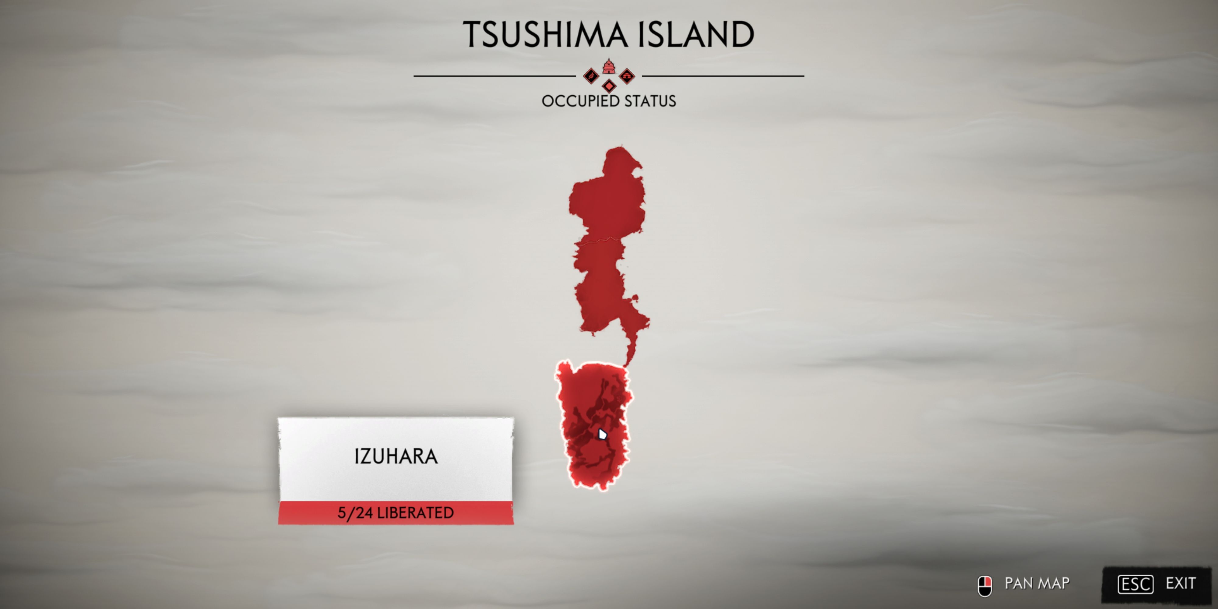 5_24 areas liberated in izuhara in ghost of tsushima