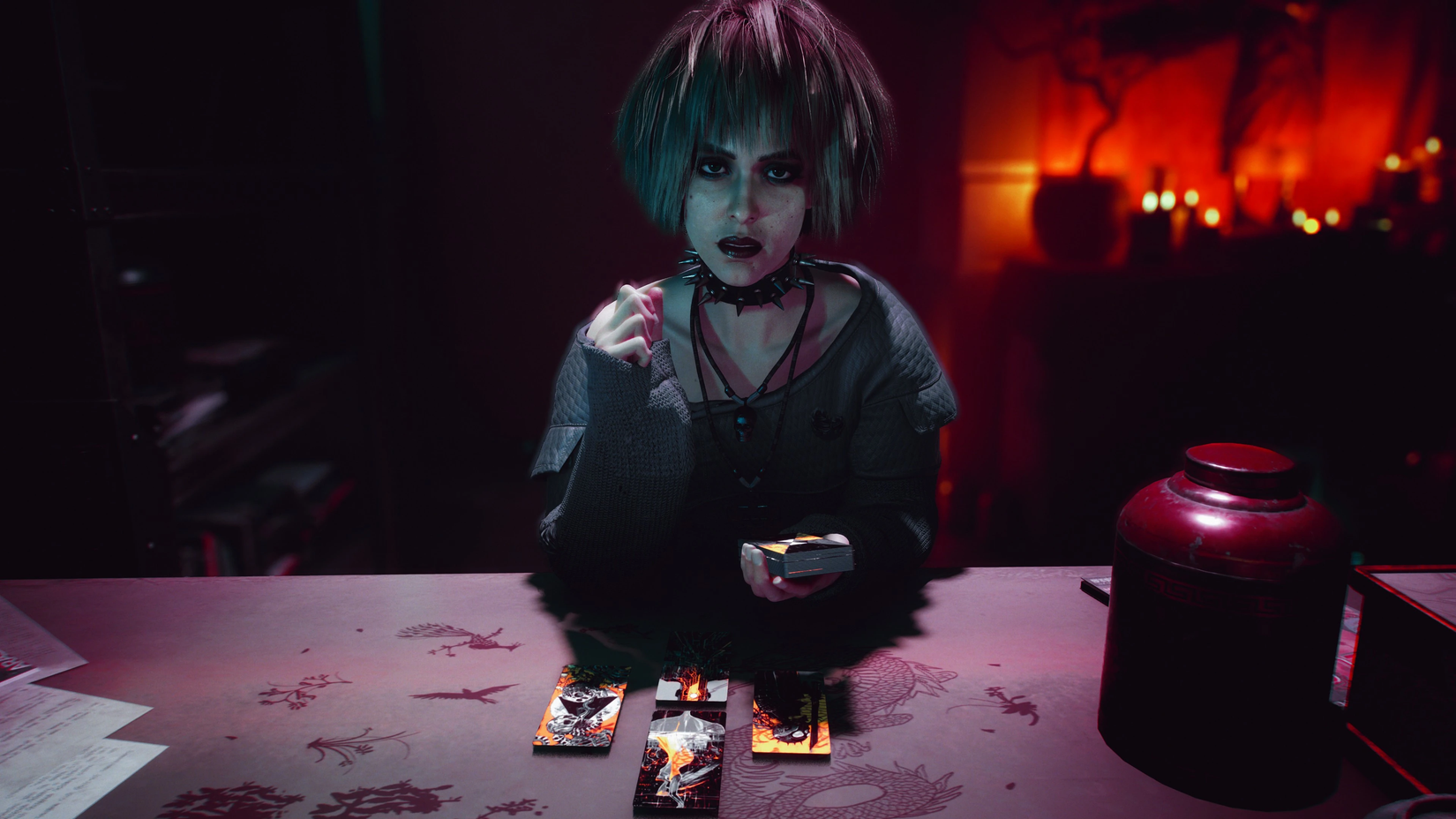 Cyberpunk 2077 Misty With Tarot Cards
