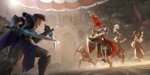 A fight between groups in Albion Online