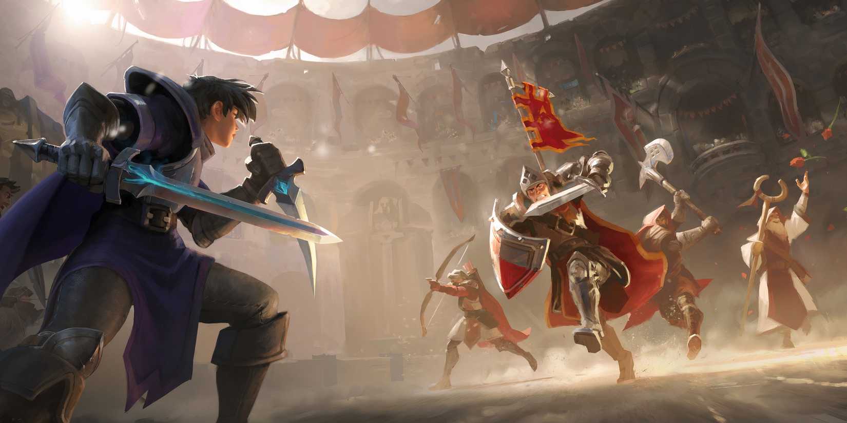 A fight between groups in Albion Online