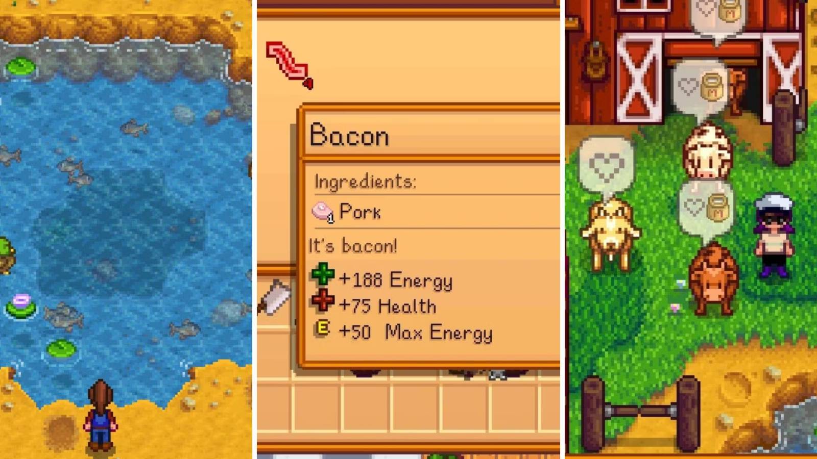 A grid of Stardew Valley mods to do with ranching 