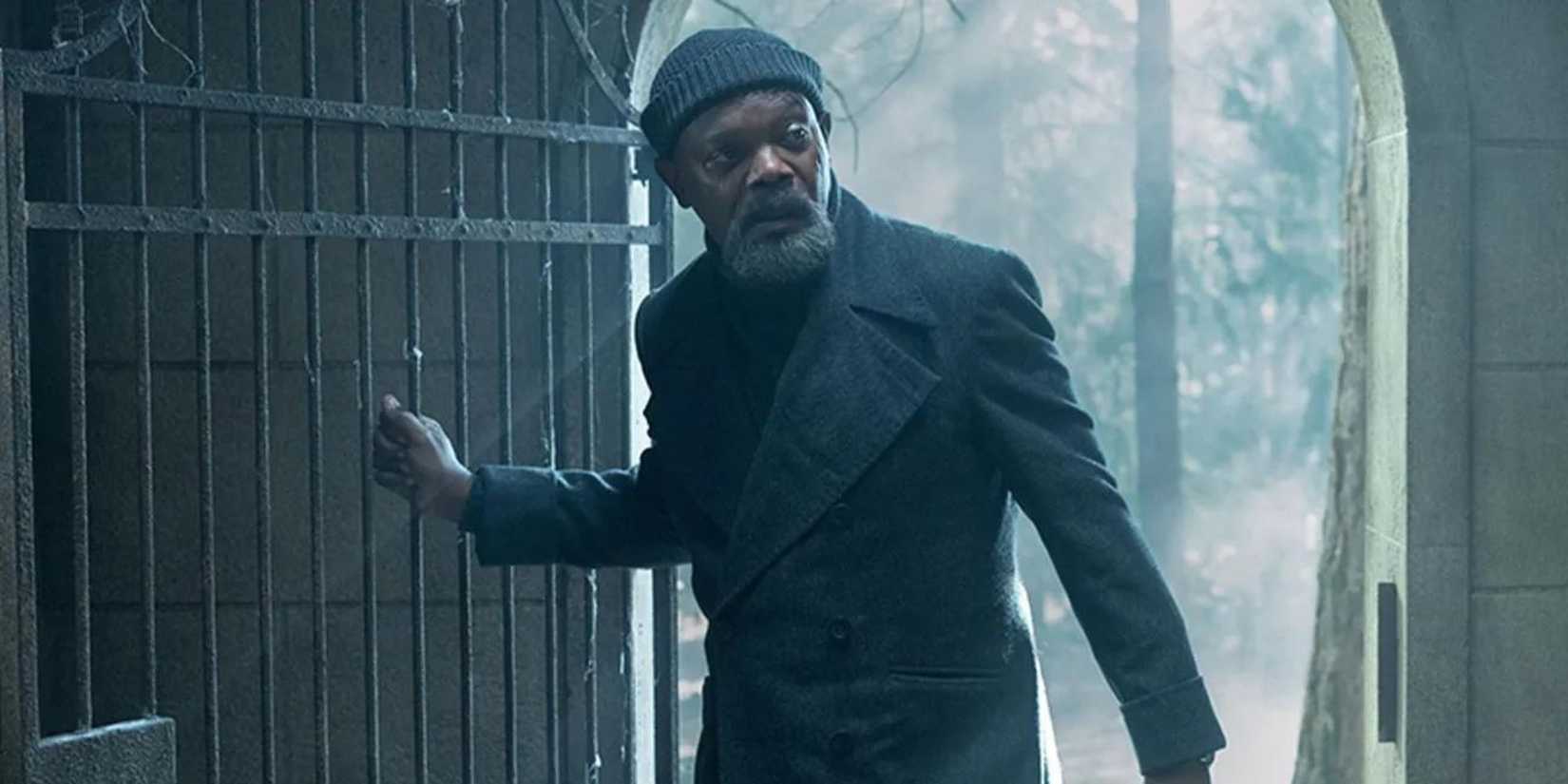 A grizzled Nick Fury going into his secret spot.