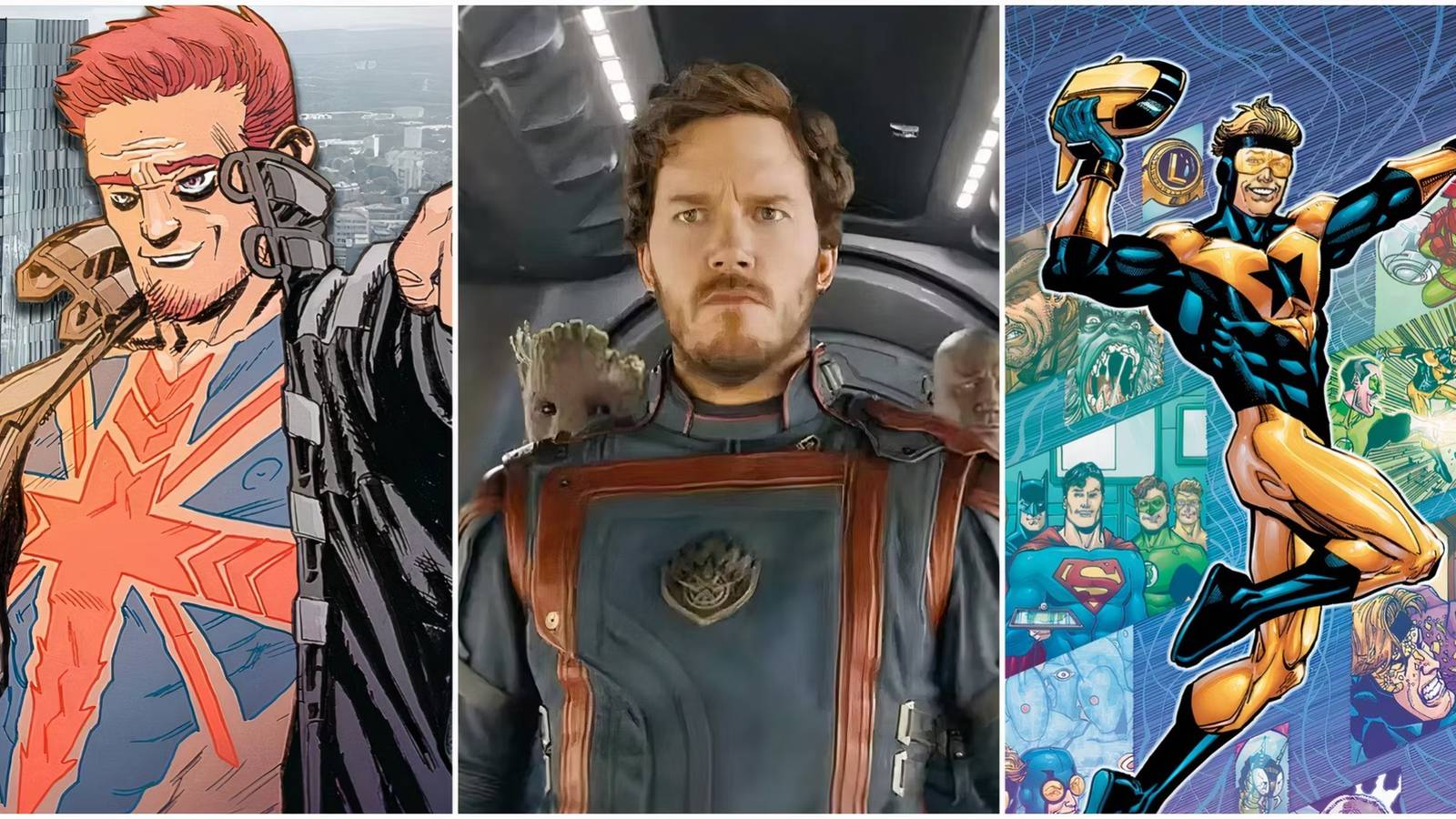 A split image of Manchester Black, Star-Lord from Guardians of the Galaxy 3, and-1 (1)