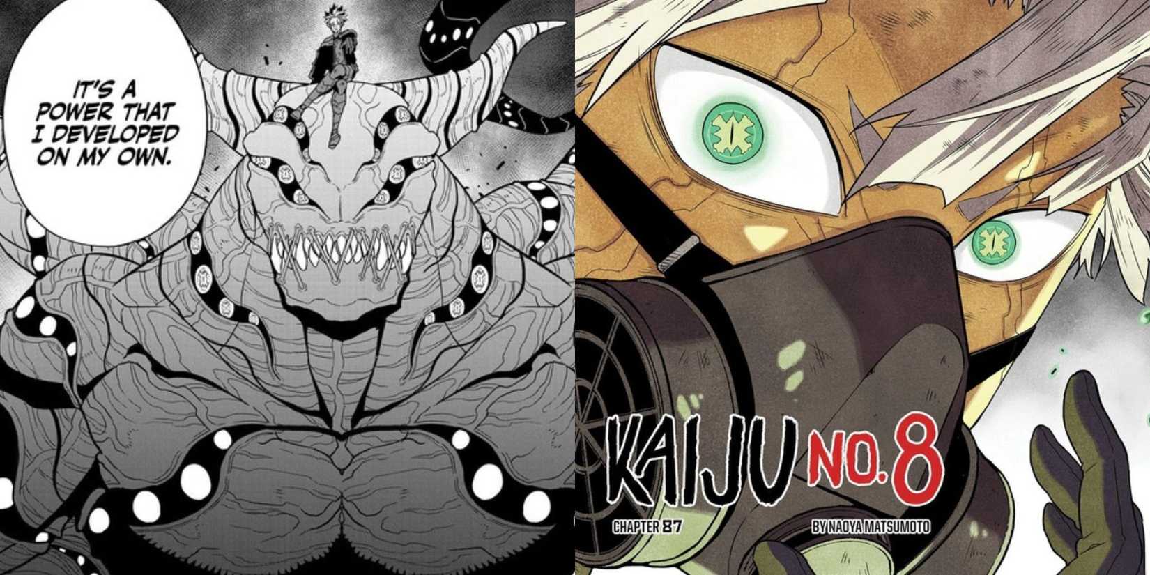 A vision of Kaiju No. 1 inside Narumi's mind, and Narumi developing new powers for Numbers Weapon 1.