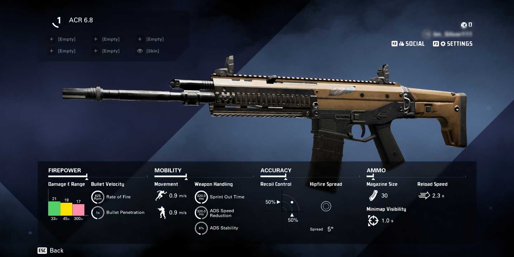 ACR 6.8 stats in XDefiant  