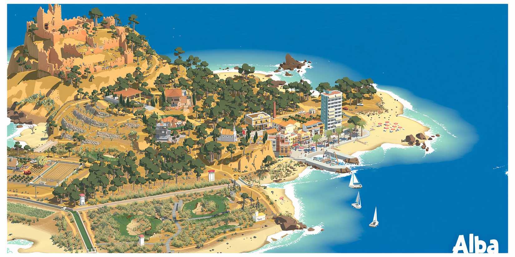 Alba's Island home in Alba: A Wildlife Adventure