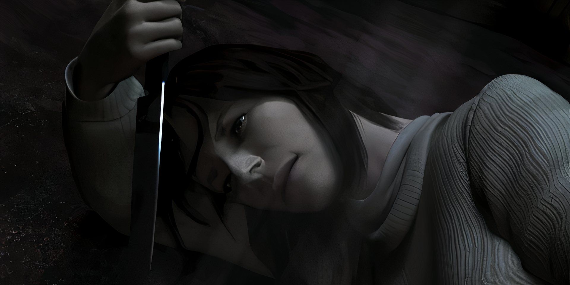 Angela with knife in Silent Hill 2