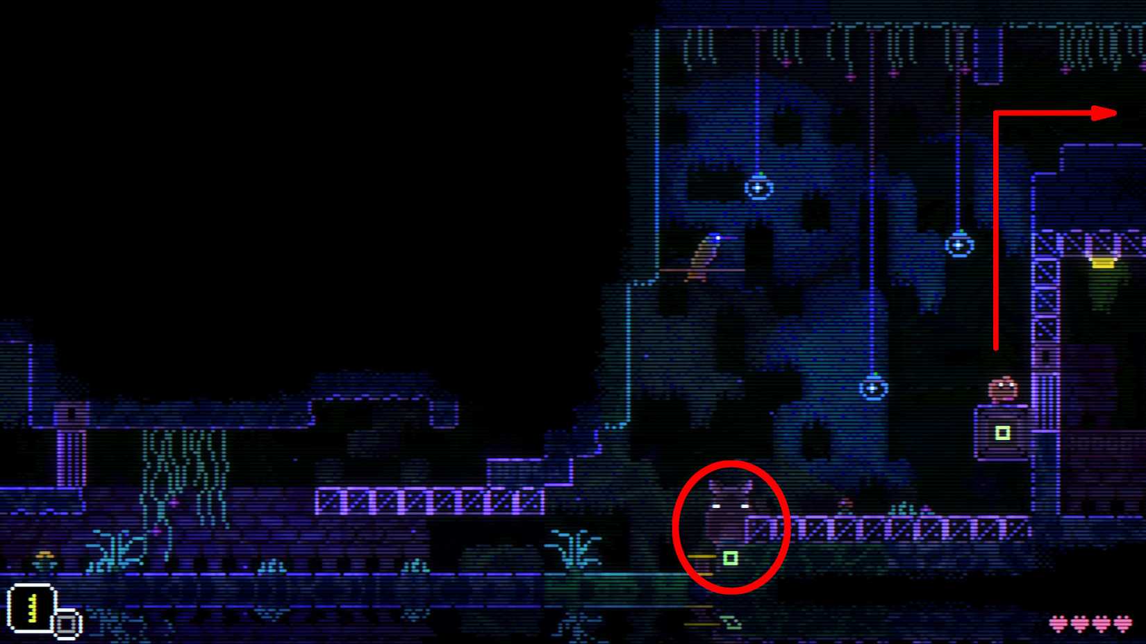 animal well flame guide