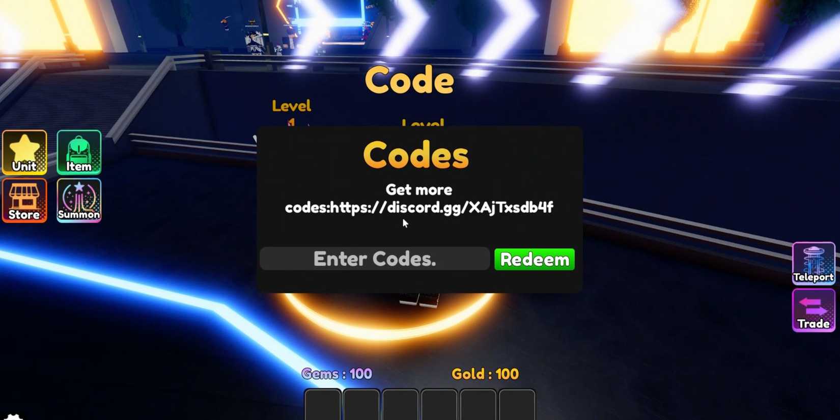 Anime Fantasy the codes tab