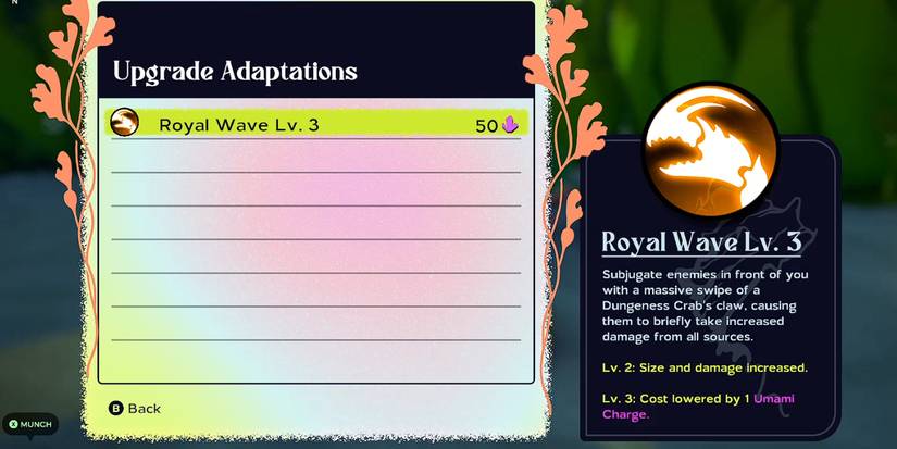 Another Crab's Treasure Adaptations Royal Wave Tooltip Upgrade Adaptation