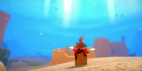 Another Crab's Treasure Kril big chillin Sitting on a Stump With No Shell