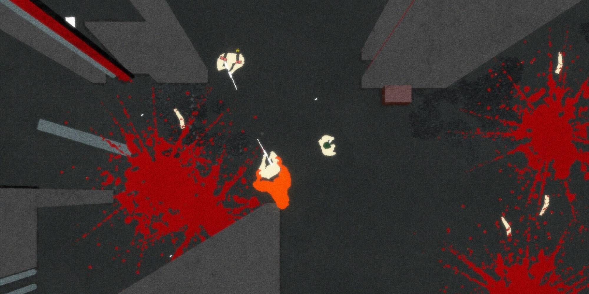 A grisly battle in Ape Out