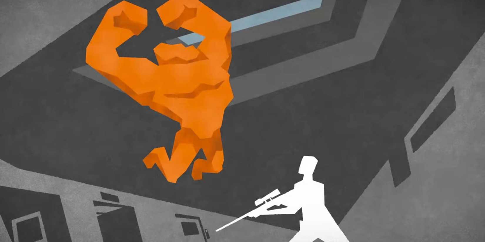 An ape jumping in Ape Out