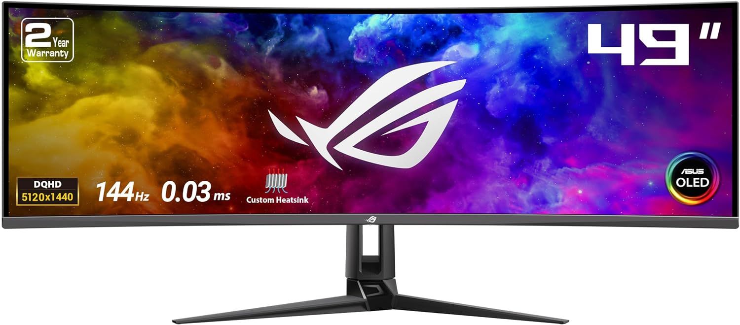ASUS ROG Swift 49” Curved QD-OLED Gaming Monitor (PG49WCD)