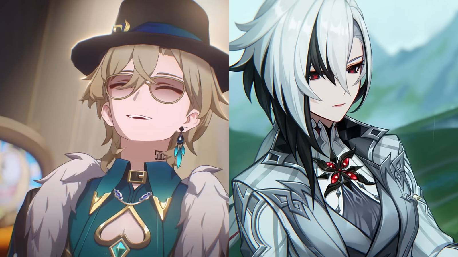 Aventurine and Arlecchino - Genshin Impact and Honkai Star Rail