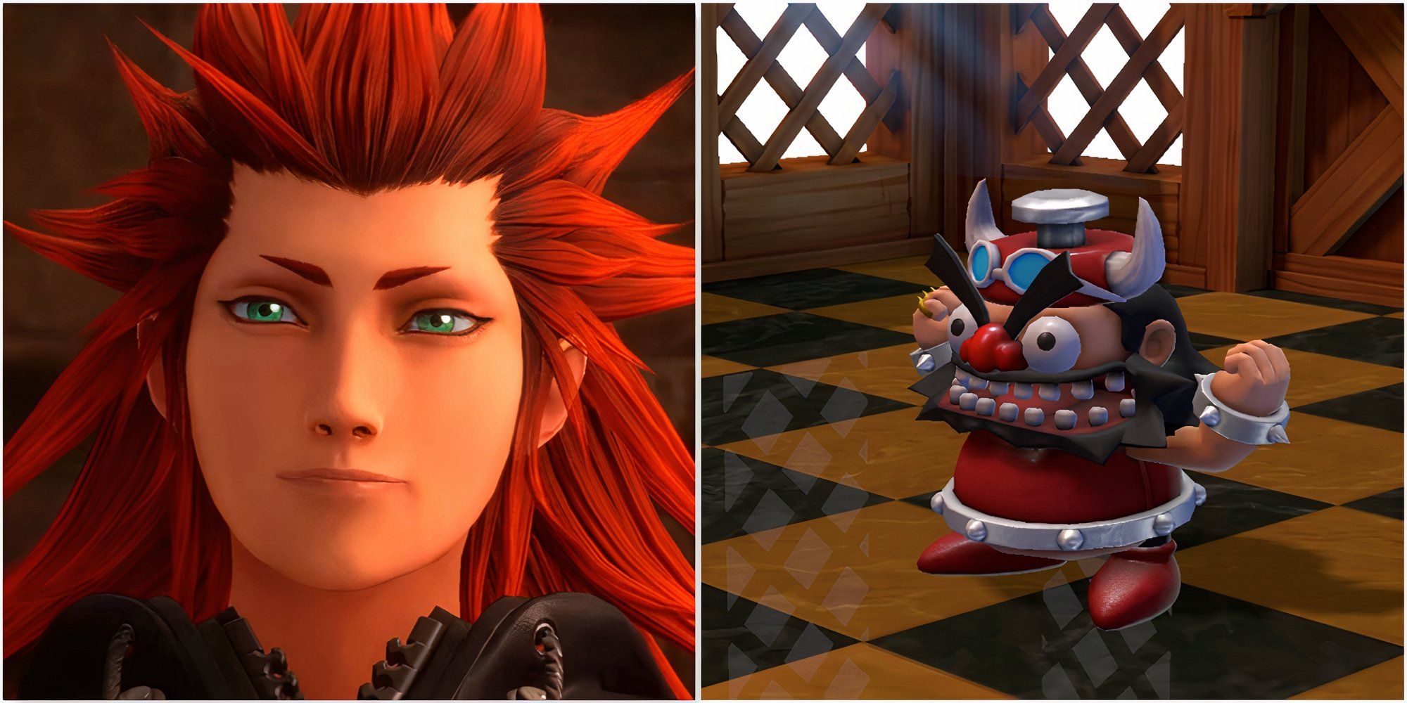 Axel from Kingdom Hearts 3 and Booster in Super Mario RPG