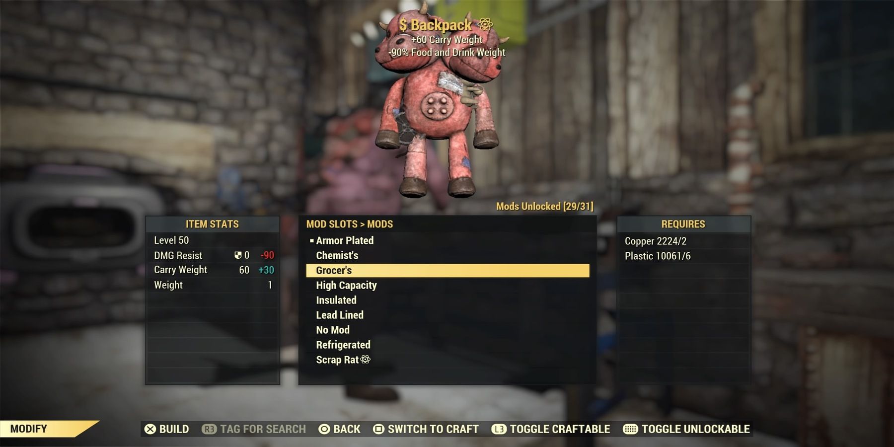 Backpack Mods in Fallout 76