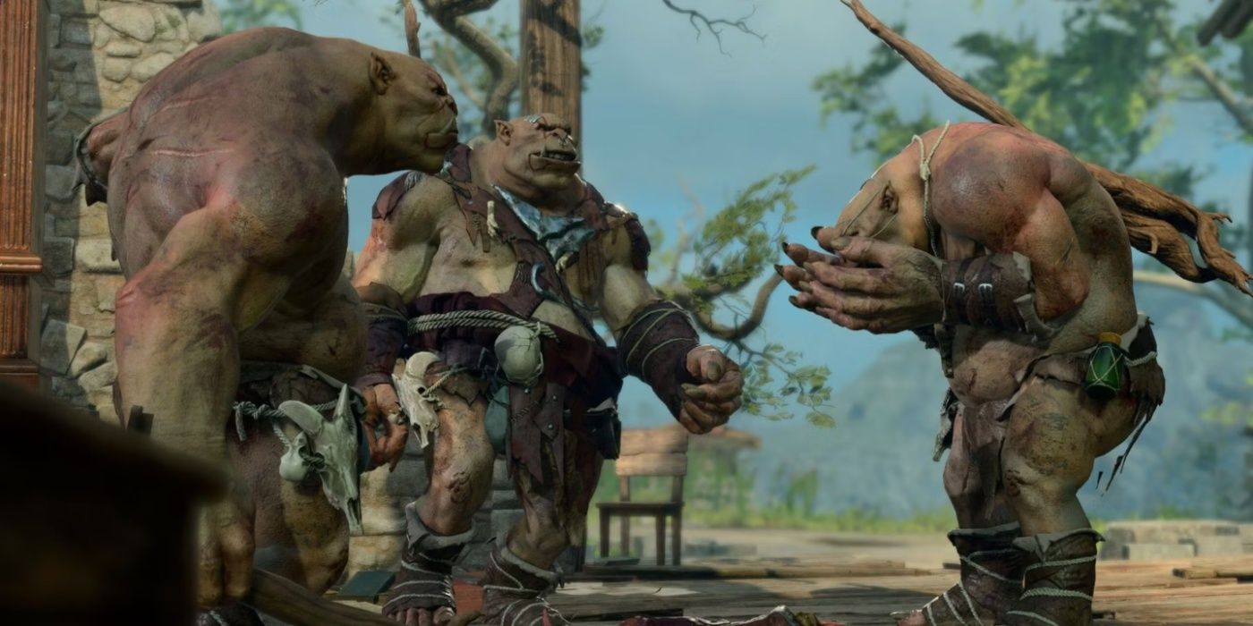 Baldur's Gate 3 ogres talking to each other