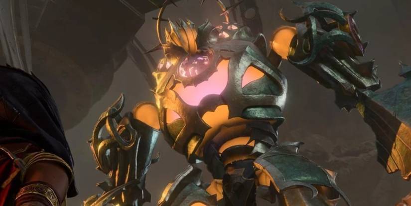 Baldur's Gate 3 Grym looking down upon the player