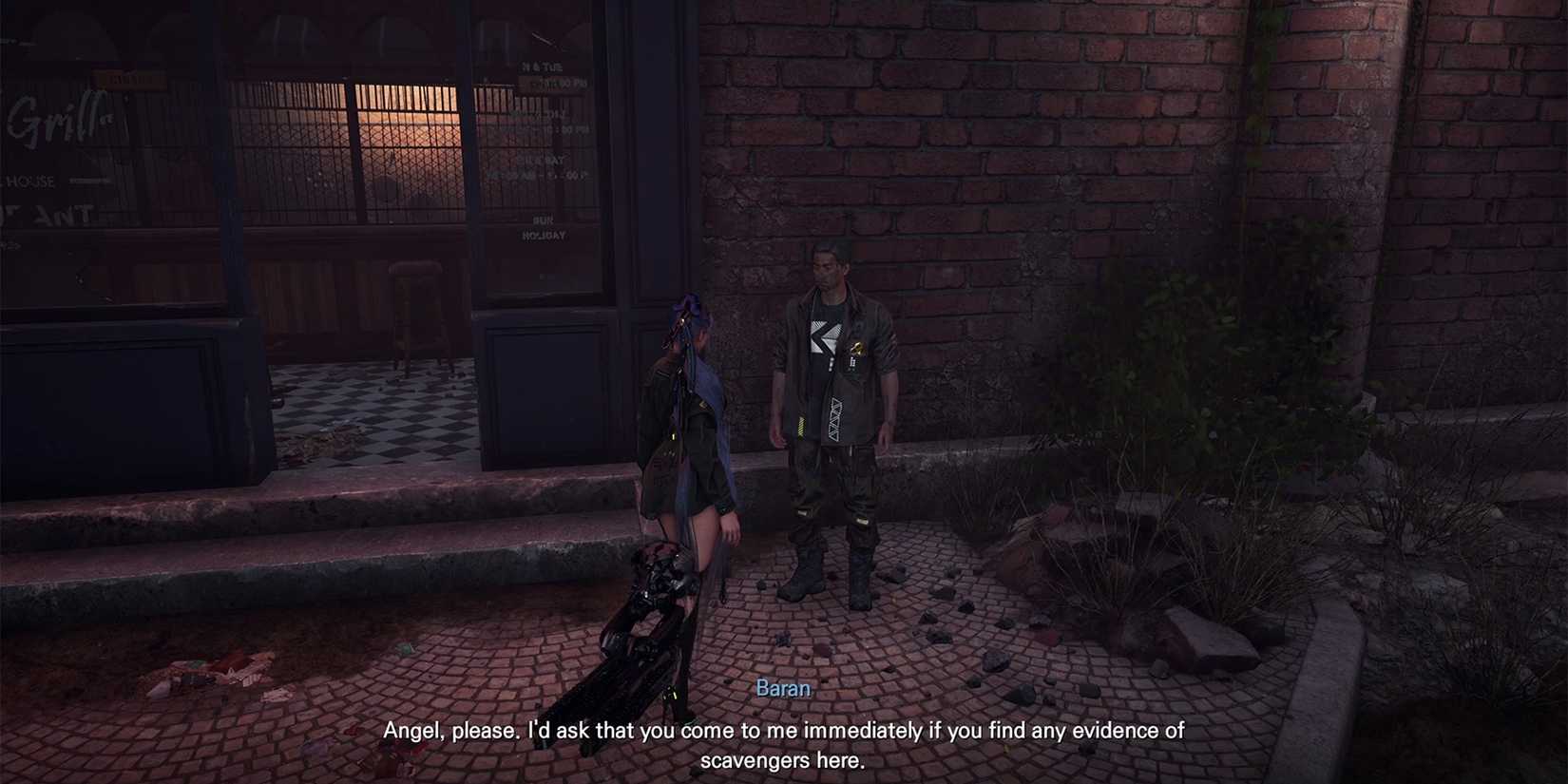 baran asking for help in stellar blade