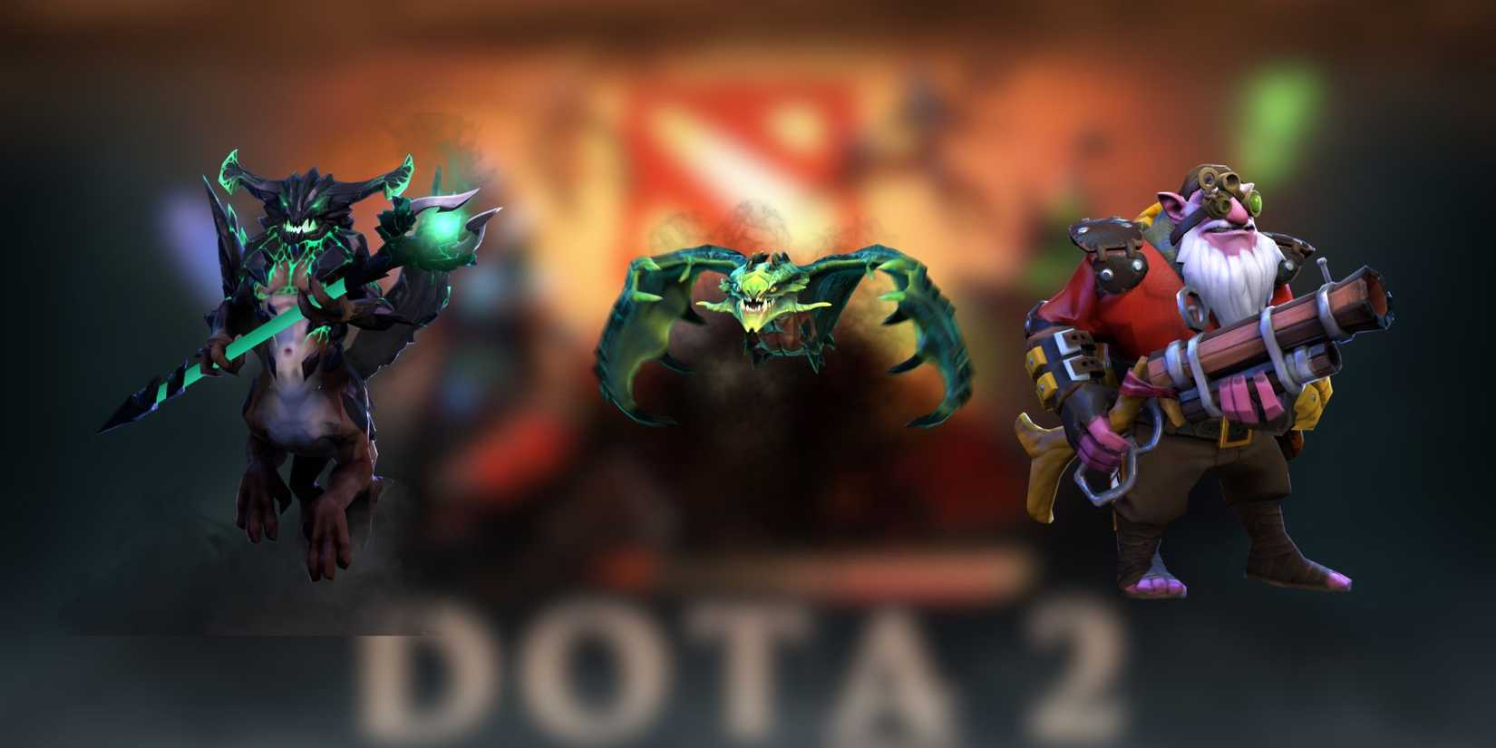 Outworld Destroyer, Viper, and Sniper in Dota 2