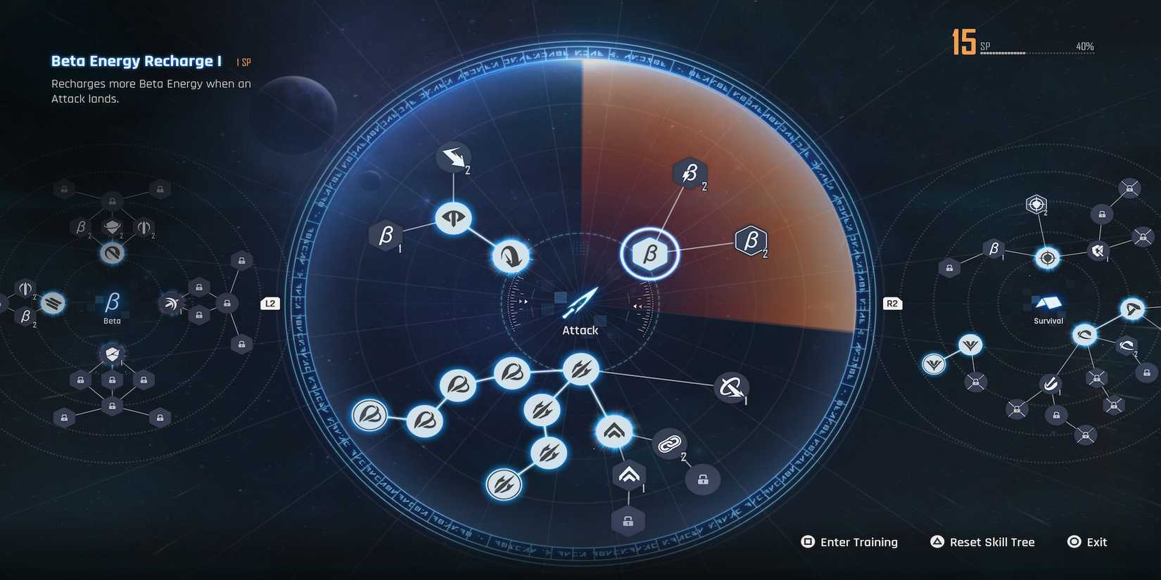 Beta Energy Recharge 1 skill in Stellar Blade