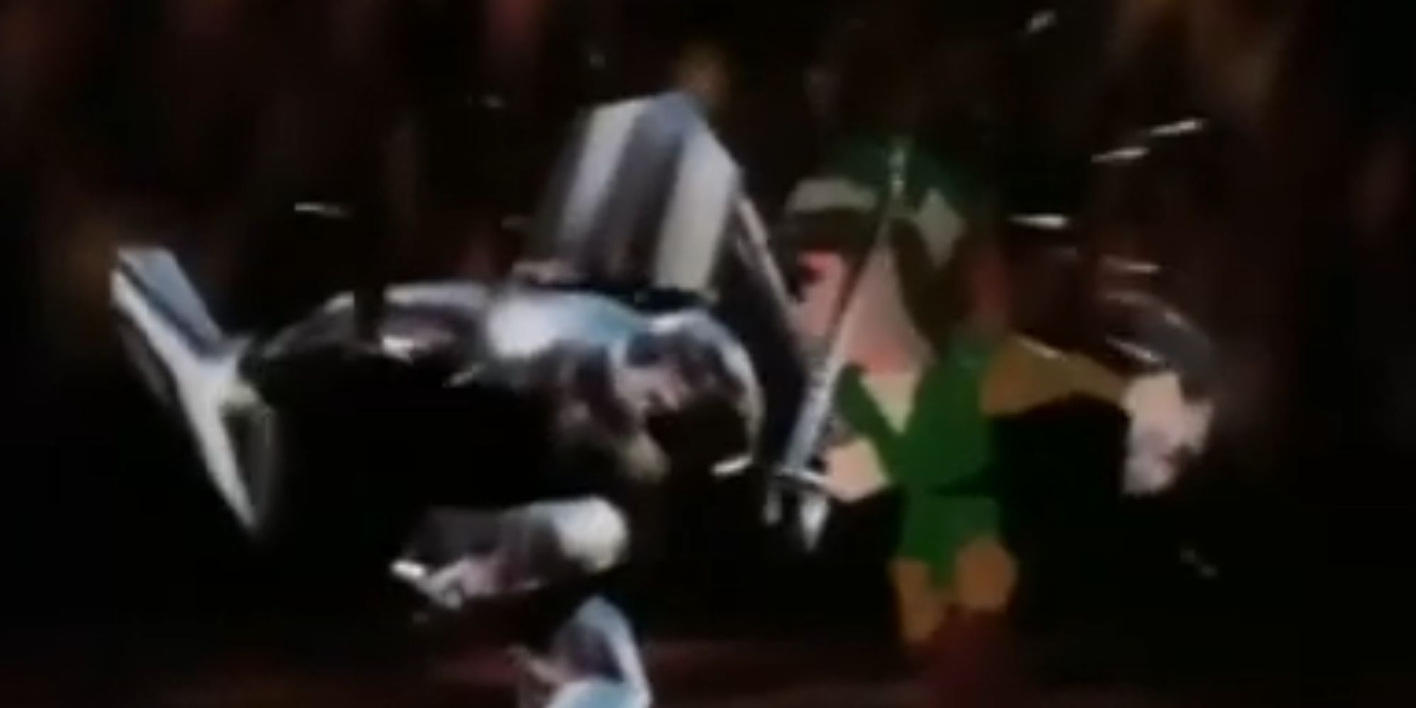 Beta footage of Link fighting an enemy in Zelda 64, before it became Ocarina of Time.-1